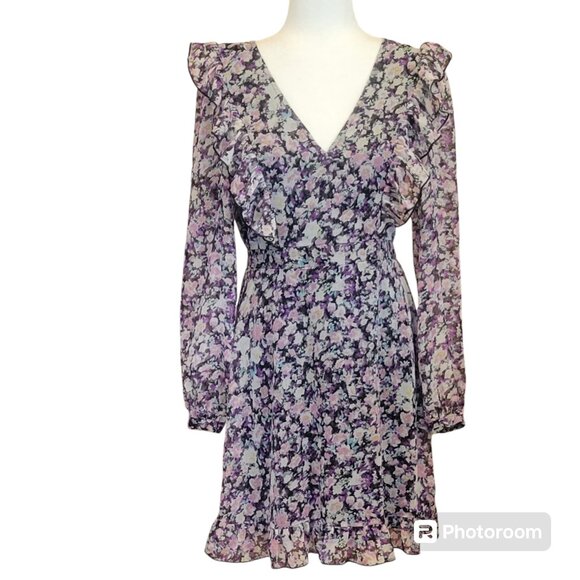 Vero Moda Vmina Inga Ditzy Floral Short Babydoll Ruffle Dress Nordstrom NEW - Picture 3 of 16